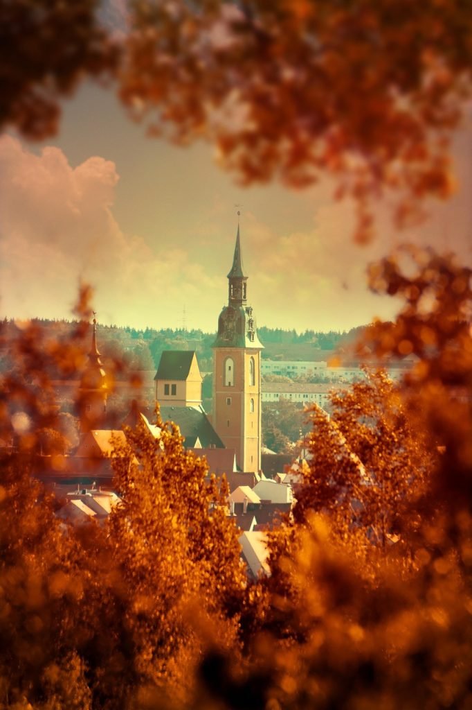 petrikirche, freiberg, upper market, market, fountain, bergakademie, otto the rich, places of interest, middle ages, architecture, historical, tourism, germany, building, nature, sun, backlighting, eve, facade, city